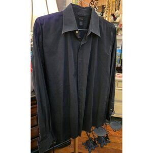 Men's XL Express Modern fit, black, long sleeve, Button Front dress shirt with c